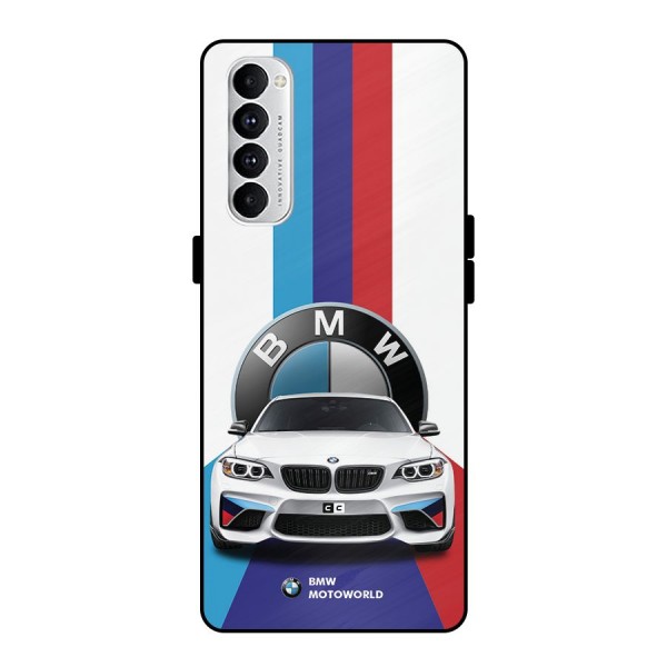 Track Supercar Metal Back Case for Oppo Reno4 Pro