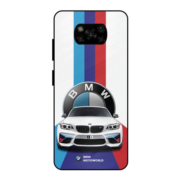 Track Supercar Metal Back Case for Poco X3