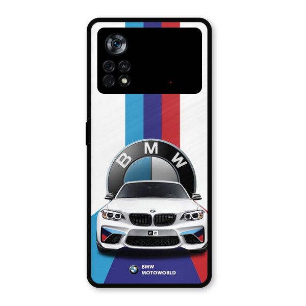 Track Supercar Metal Back Case for Poco X4 Pro 5G