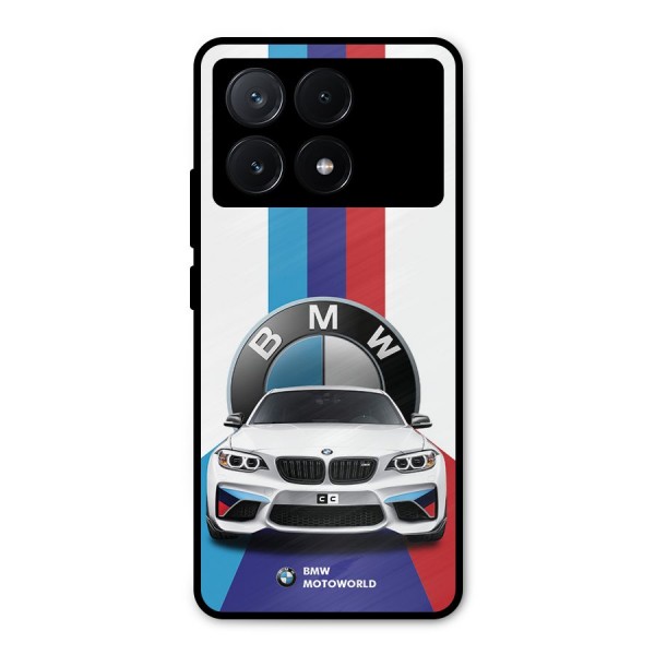 Track Supercar Metal Back Case for Poco X6 Pro