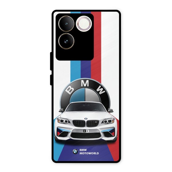 Track Supercar Metal Back Case for Vivo T2 Pro