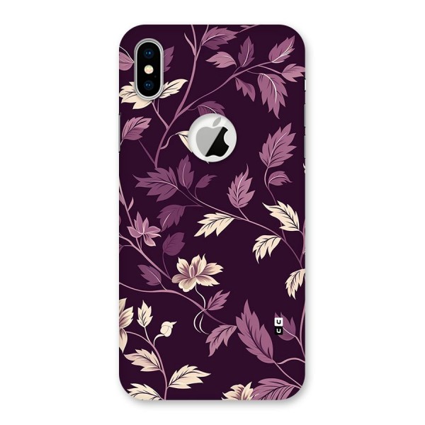 Traditional Florals Back Case for iPhone XS Logo Cut