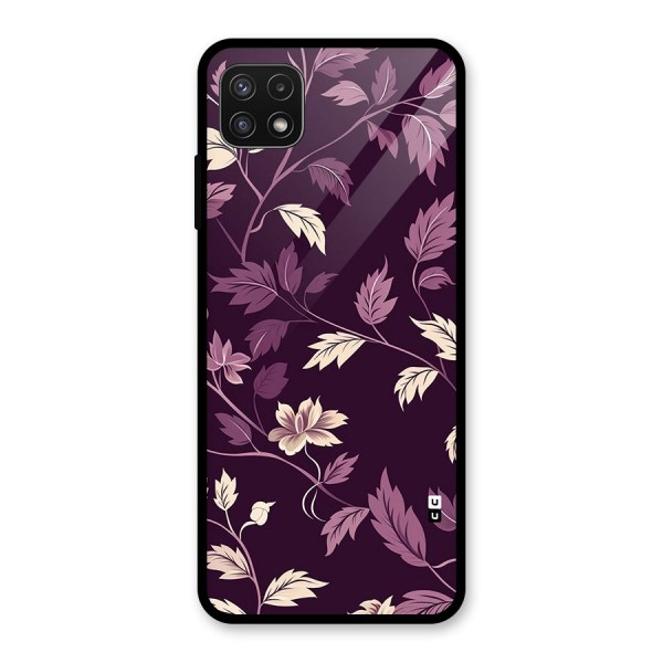 Traditional Florals Glass Back Case for Galaxy A22 5G