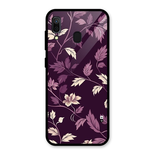 Traditional Florals Glass Back Case for Galaxy A30