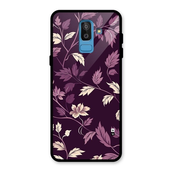 Traditional Florals Glass Back Case for Galaxy J8