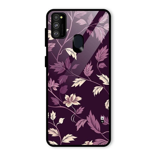 Traditional Florals Glass Back Case for Galaxy M21