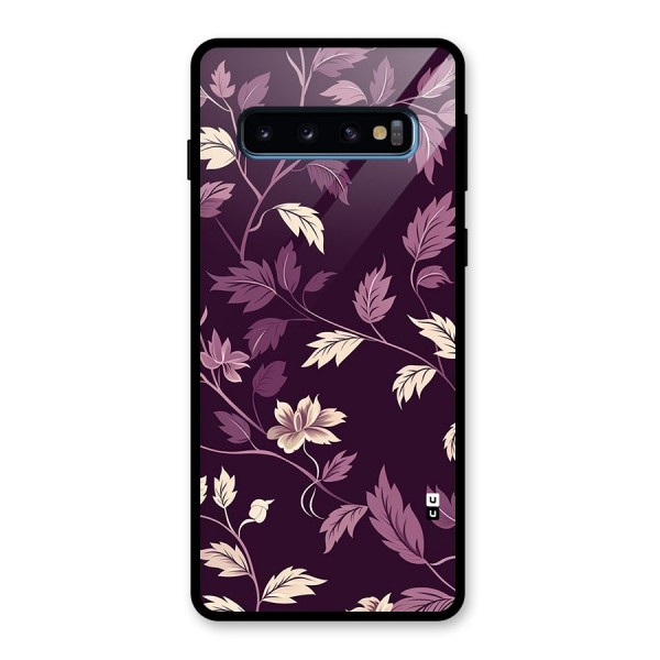 Traditional Florals Glass Back Case for Galaxy S10