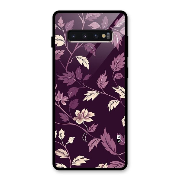 Traditional Florals Glass Back Case for Galaxy S10 Plus