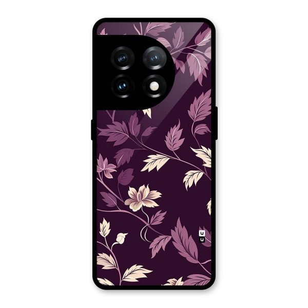 Traditional Florals Glass Back Case for OnePlus 11