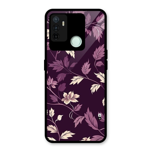 Traditional Florals Glass Back Case for Oppo A53