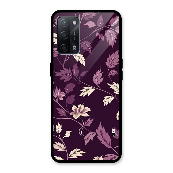 Traditional Florals Glass Back Case for Oppo A53s 5G