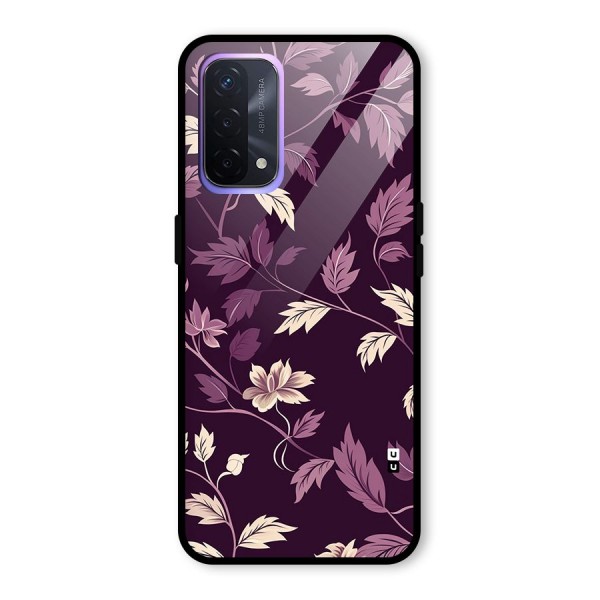 Traditional Florals Glass Back Case for Oppo A74 5G