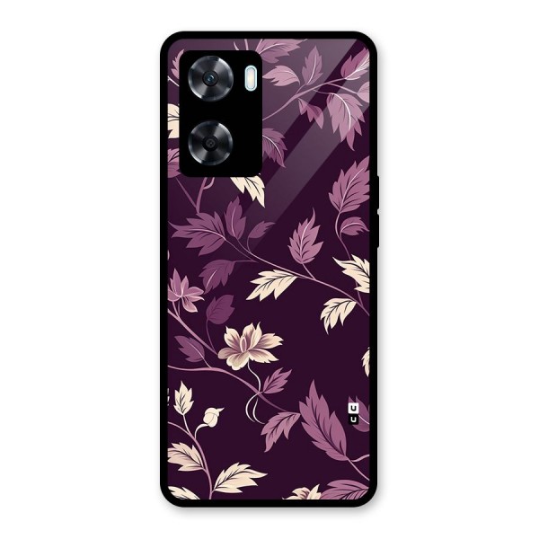 Traditional Florals Glass Back Case for Oppo A77