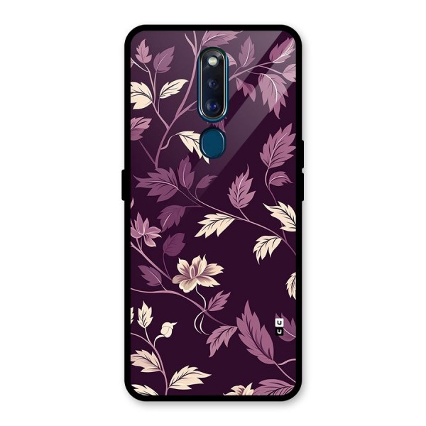 Traditional Florals Glass Back Case for Oppo F11 Pro