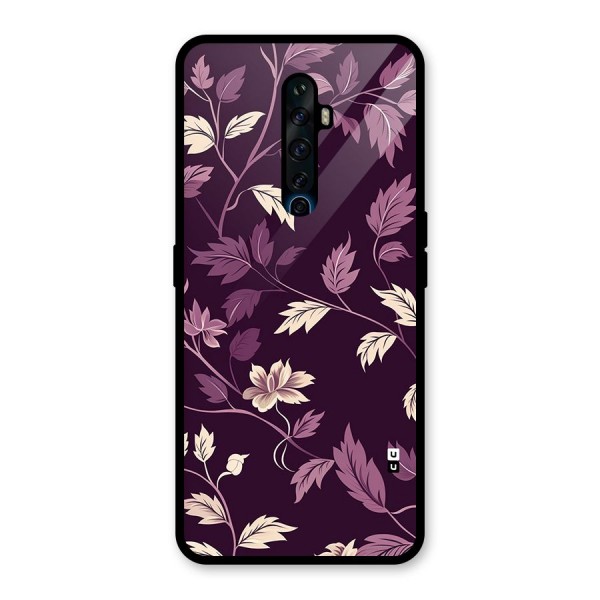 Traditional Florals Glass Back Case for Oppo Reno2 F