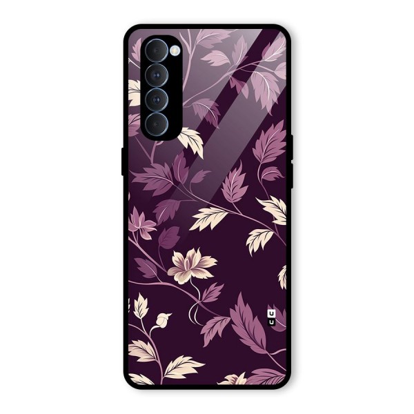 Traditional Florals Glass Back Case for Oppo Reno4 Pro