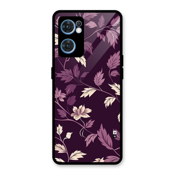 Traditional Florals Glass Back Case for Oppo Reno7 5G