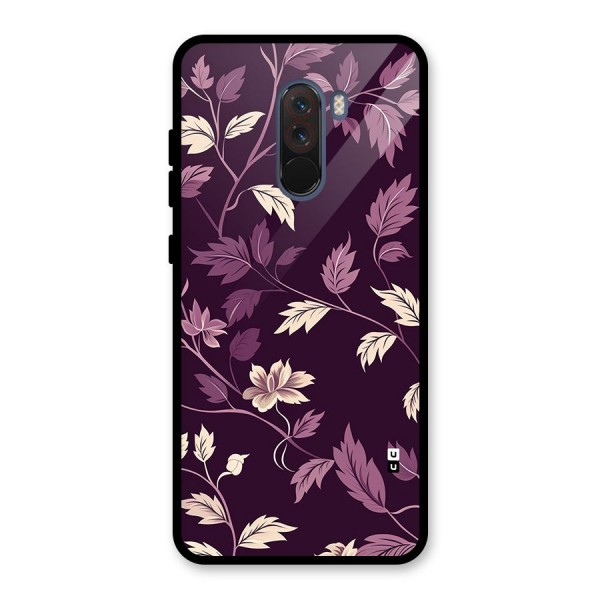 Traditional Florals Glass Back Case for Poco F1