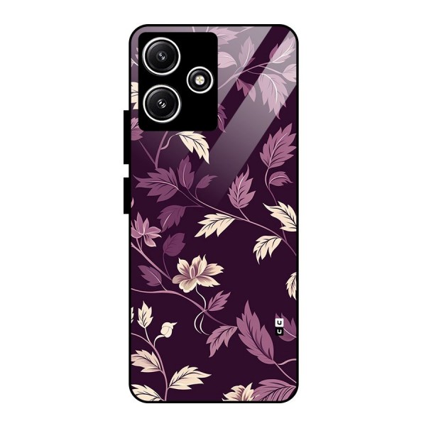 Traditional Florals Glass Back Case for Poco M6 Pro