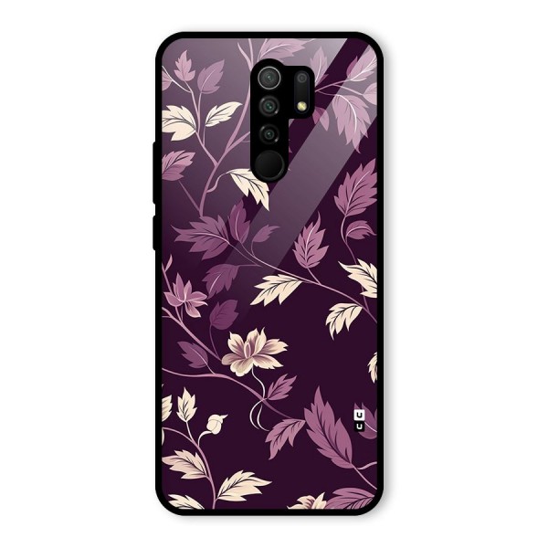 Traditional Florals Glass Back Case for Redmi 9 Prime