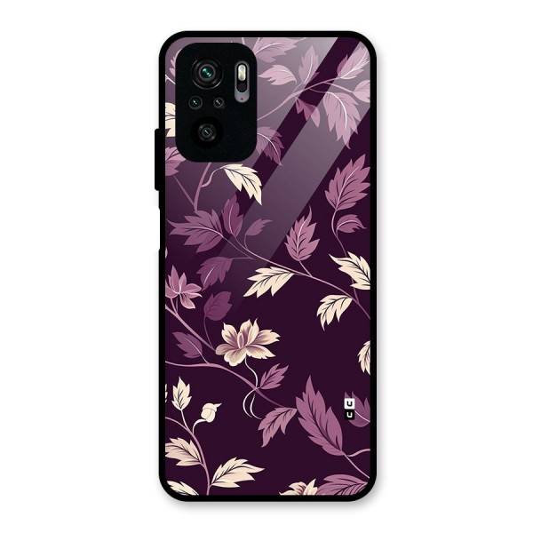 Traditional Florals Glass Back Case for Redmi Note 10