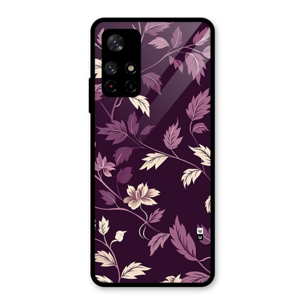 Traditional Florals Glass Back Case for Redmi Note 11T 5G
