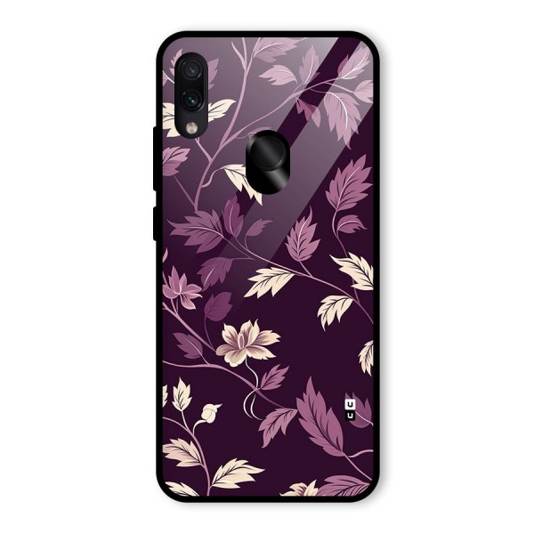 Traditional Florals Glass Back Case for Redmi Note 7