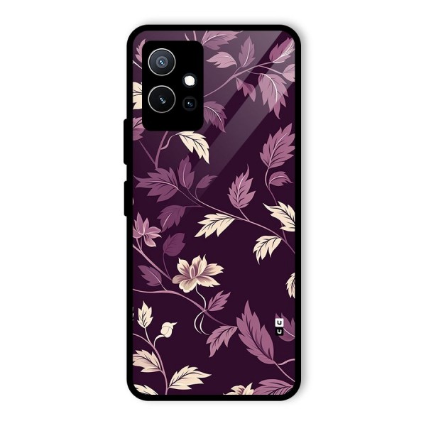 Traditional Florals Glass Back Case for Vivo T1 5G