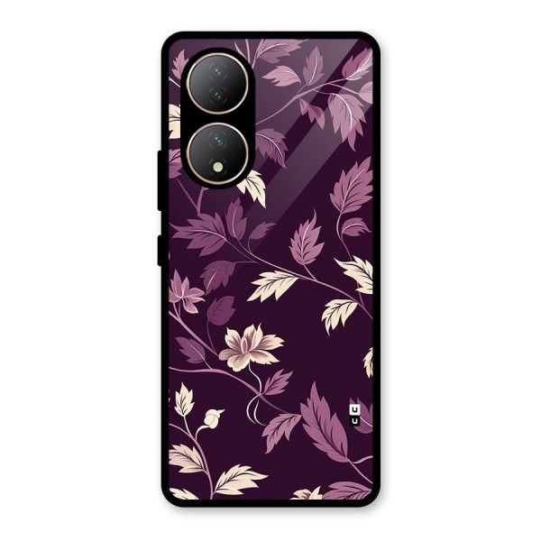 Traditional Florals Glass Back Case for Vivo T2