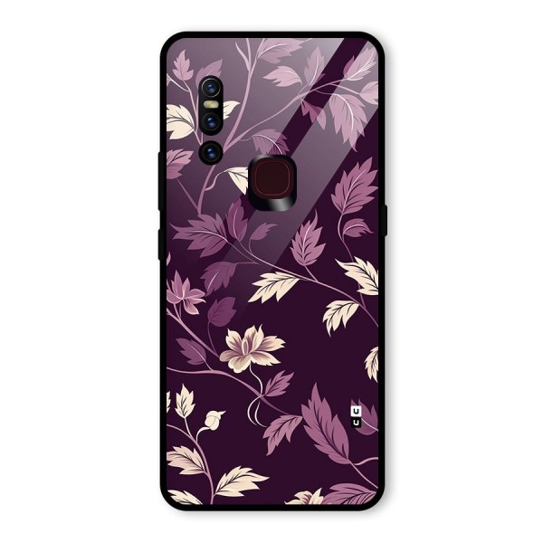 Traditional Florals Glass Back Case for Vivo V15