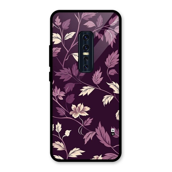 Traditional Florals Glass Back Case for Vivo V17 Pro