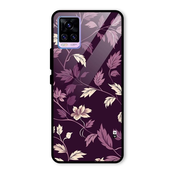 Traditional Florals Glass Back Case for Vivo V20 Pro