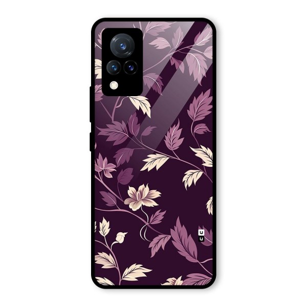 Traditional Florals Glass Back Case for Vivo V21 5G