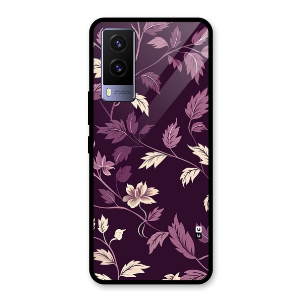 Traditional Florals Glass Back Case for Vivo V21e 5G