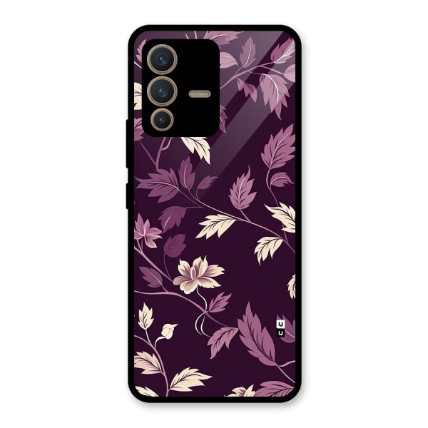 Traditional Florals Glass Back Case for Vivo V23 5G