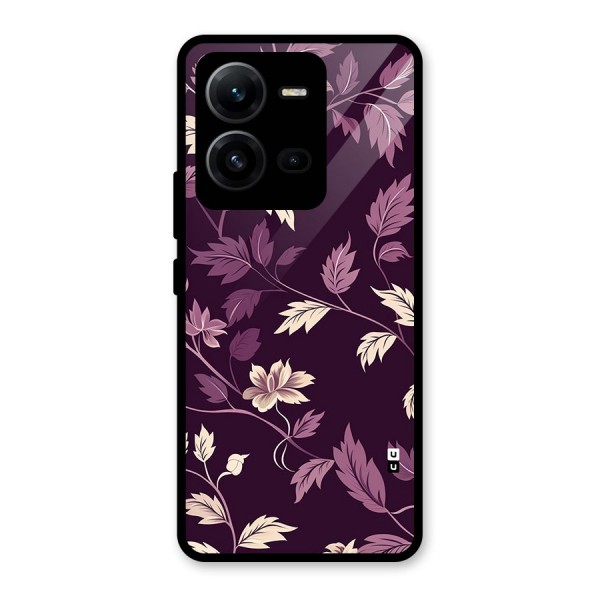 Traditional Florals Glass Back Case for Vivo V25