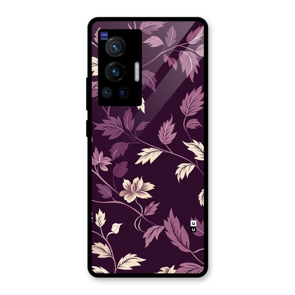 Traditional Florals Glass Back Case for Vivo X70 Pro