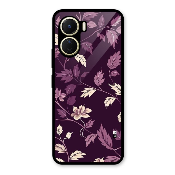 Traditional Florals Glass Back Case for Vivo Y16