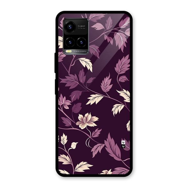 Traditional Florals Glass Back Case for Vivo Y21T