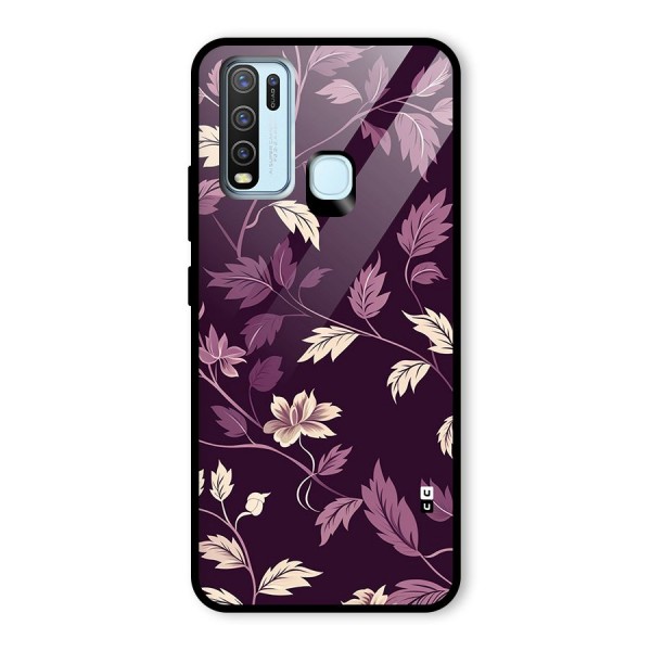 Traditional Florals Glass Back Case for Vivo Y30