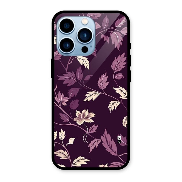 Traditional Florals Glass Back Case for iPhone 13 Pro