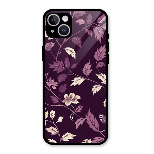 Traditional Florals Glass Back Case for iPhone 14 Plus