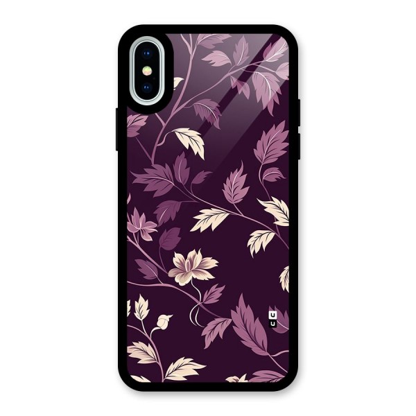 Traditional Florals Glass Back Case for iPhone X