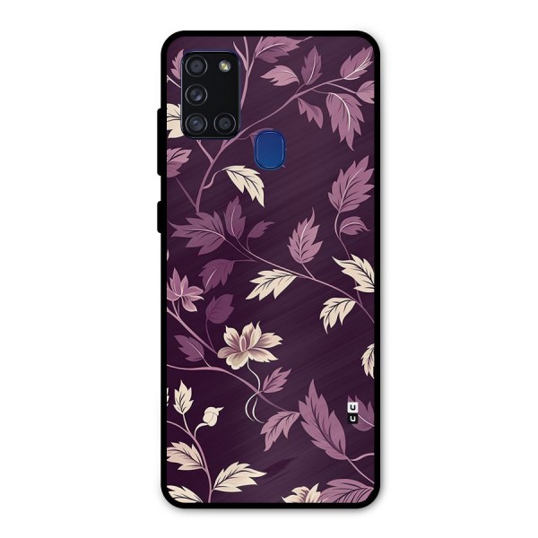 Traditional Florals Metal Back Case for Galaxy A21s