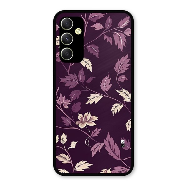 Traditional Florals Metal Back Case for Galaxy A34