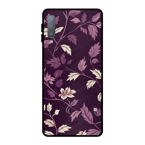 Traditional Florals Metal Back Case for Galaxy A7 (2018)