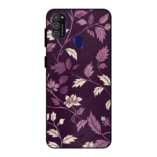 Traditional Florals Metal Back Case for Galaxy M21