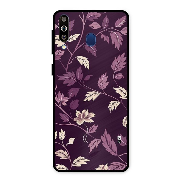 Traditional Florals Metal Back Case for Galaxy M30