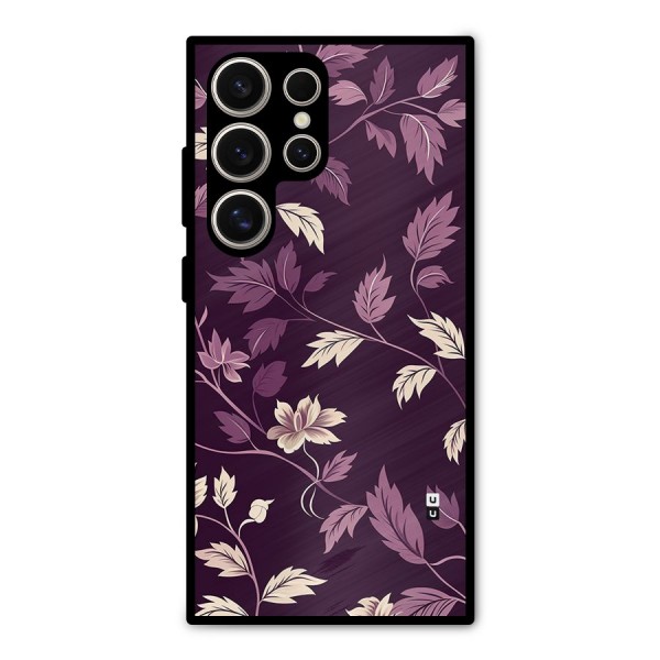 Traditional Florals Metal Back Case for Galaxy S24 Ultra