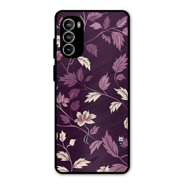 Traditional Florals Metal Back Case for Moto G52